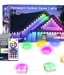 abordables -15m 30m Bandes Lumineuses LED Flexibles Barrette d'Eclairage RVB Lumières intelligentes 30/60/90 LED 5050 SMD 10 mm 1 jeu RGB RGBIC (couleur de rêve adressable) Guirlandes lumineuses créatives