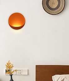 economico -moderno minimalista rotondo in alluminio led applique da parete lampada da interno moderne luci da parete per interni camera da letto applique da parete in metallo 110-240v 10w