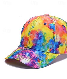 billiga -Herr Basebollkeps Solhatt Trucker Hat Vit Blå Bomull Justerbara Mode Dagliga kläder Festival Knytbatik Ledigt / vardag