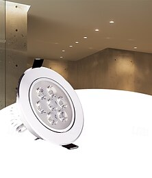 economico -Faretti da incasso a LED da 7 W, 7 LED, bianco caldo/bianco freddo, 85-265 V per casa/ufficio, facile da installare, 1 pezzo