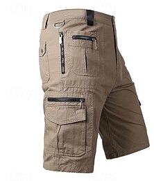 ieftine -Bărbați Pantaloni scurti tactici Pantaloni Scurți Cargo Pantaloni Capri Buzunar cu Fermoar Multi Buzunare Simplu Confort Purtabil Lungime gambă Casual Zilnic Concediu Sport Modă Negru Verde Deschis