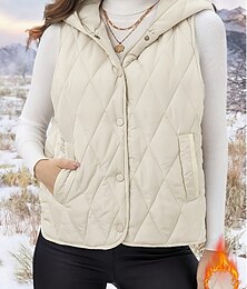 economico -Per donna Alza le spalle Tinta unica Essenziale Informale Manica lunga A V Top regolari Giornaliero Collage Bottoni Grigio Autunno Inverno