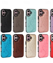 baratos -telefone Capinha Para iPhone 16 15 14 Pro Max Plus iPhone 13 12 11 Pro Max Mini Capa traseira Com Suporte Slot para cartão Antichoque Retro TPU Couro PU