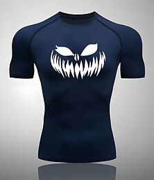 economico -Per uomo T-shirt Compressione Maglia Atletica Maglia da palestra Camicia fitness Manica corta Maglietta Informale Athleisure Traspirante Asciugatura rapida Morbido Allenamento in palestra Corsa Marcia