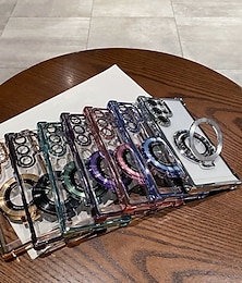 halpa -puhelin Etui Käyttötarkoitus S24 Ultra Plus S23 Ultra Plus S22 Plus Ultra S25 Ultra Takakuori Tuella Magneetti Tukee langatonta latausta Retro TPU PC