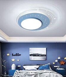preiswerte -LED Deckenleuchte stufenloses Dimmen 50cm 1-flammig moderne Sternenhimmel-Design-Beleuchtung aus Metall und Acryl für Kinderzimmer Schlafzimmer Kinderzimmer 110-240V nur mit Fernbedienung dimmbar