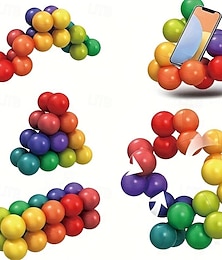 baratos -20 peças de brinquedos sensoriais - bola de quebra-cabeça giratória 3D, alivia o estresse e a ansiedade, atividade criativa de aprendizagem pré-escolar, presentes de aniversário e festa de verão para
