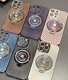olcso -telefon Ügy Kompatibilitás iPhone 16 15 14 Pro Max Plus iPhone 13 12 Pro Max Fekete tok Állvánnyal Ütésálló Retro PC