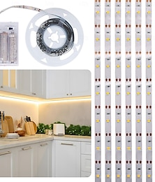 billige -usb led lys stripe hvit med batteriboks (ekskl. batteri), 1-3m led hvit stripe lys kan kutte led egnet for soverom speil fester camping bursdager jul