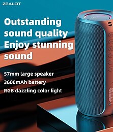 abordables -ZEALOT S32 max Enceinte Extérieure Haut-parleur Bluetooth Bluetooth USB Carte TF Extérieur Imperméable Son stéréo Haut-parleur Pour Polycarbonate Ordinateur portable Téléphone portable