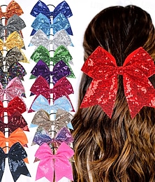 economico -1 pz fiocco glitterato clip paillettes accessori per capelli da festa per donne adolescenti ragazze bambini