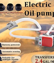 abordables -Pompe de transfert de carburant Pompe de transfert de carburant alimentée par batterie avec long tuyau Pompe à liquide portable adaptée à l'essence, au diesel, au kérosène, à l'huile légère et à