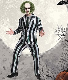 levne -Beetlejuice 2 horor Beetlejuice Obleky a blejzry Dospělé Pánské Cosplay kostým Večírek Karneval Jednoduchý karnevalový kostým