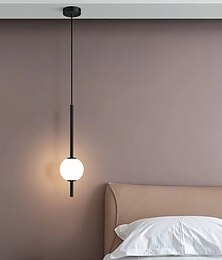 voordelige -noordse hanglamp glazen bol hanglamp glazen bol slaapkamer nachtkastje lange lijn hanglamp restaurant decor lamp kantine bar