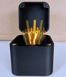 preiswerte -Mittelfinger in Box für Streichgeschenke für Erwachsene, 3D-gedruckter Mittelfinger in einer Überraschungsstreich-Pop-up-Geschenkbox, nervige Geschenkbox mit einer schwarzen Ringbox mit Mittelfinger