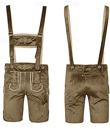 economico -Oktoberfest Lederhosen Bavarese Tedesco Monaco di Baviera Prati Per uomo Panno in stile tradizionale Shorts