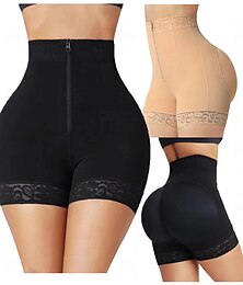 billige -dametruser hofteforsterker shapewear glidelås magekontroll fajas shorts høy midje body shaper guttekort undertøy hjemmeantrekk