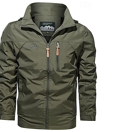abordables -Homme Veste de randonnée Printemps Automne Extérieur Coupe-vent Veste légère Coupe-vent Voyage Noir Jaune Vert Véronèse Rouge Kaki