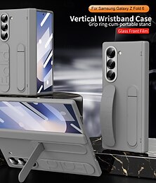 levne -telefon Carcasă Pro Samsung Galaxy Z-sklad 7 Z Fold 6 Z Fold 5 Z Fold 4 Z Fold 3 Zadní kryt se stojánkem a chránič obrazovky Ochrana celého těla Retro Brnění PC Silikon