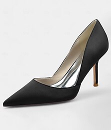 preiswerte -Damen Satin Stilettos mit spitzer Spitze - elegante High Heels für Abendveranstaltungen, Partys und Hochzeiten