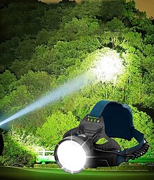 economico -lampada frontale ricaricabile a led super luminosa, lampada frontale usb 4 modalità ipx5 impermeabile 90° regolabile per campeggio, escursionismo, corsa, caccia, ciclismo