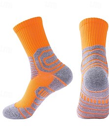 abordables -Calcetines Deportivos Calcetines para correr 1 Par Bloque de Color Hombre Calcetines A prueba de resbalones Transpirable Reductor del Sudor Cómodo Entrenamiento de gimnasio Baloncesto Fútbal