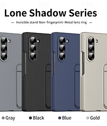 baratos -telefone Capinha Para Dobra Z 7 Dobra Z 6 Z Fold 5 Z Fold 4 Z Fold 3 Capa traseira Com Suporte Antichoque Retro PC Metal