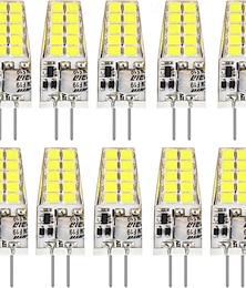 abordables -10 bombillas LED G4, sin parpadeo, tipo JC de dos pines, 12 V - 20 W, equivalente a halógeno para candelabros, paisajes e iluminación de microondas