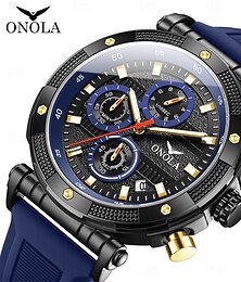 abordables -Relojes para hombre onola, relojes de cuarzo con calendario luminoso y multifuncional, relojes deportivos impermeables para hombre on6859