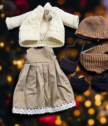 preiswerte -Waldorfpuppe Wechselkleidung Materialtasche Persönlichkeitsset Waldorf handgemachte Muppet Puppe für Weihnachtsgeschenke