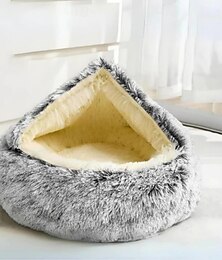 Недорогие -успокаивающая собачья кровать-пончик &кровать для кошки, круглая кровать, успокаивающая, моющаяся, мягкая кровать для собак, уютная мягкая кровать для собак и кошек для маленького щенка