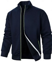 abordables -Hombre Sudadera Sudadera con capucha y cremallera completa Sudadera táctica con capucha Negro Rojo Azul Marino Caqui Gris Con Capucha Plano Deporte Diario Festivos Ropa de calle Fresco Casual