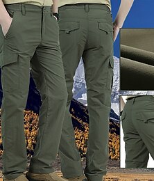 baratos -Homens Calças Outdoor Calça Cargo Calças de Trilha Militar Ao ar livre Normal Prova-de-Água Respirável Secagem Rápida Calças Preto Verde Tropa Caça Alpinismo Campismo / Escursão / Espeleologismo S M