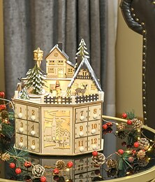 お買い得  -1セット ホリデー クリスマスオーナメント / クリスマスアドベントカレンダー / 男の子向け, ホリデーデコレーション パーティー 庭園 結婚式の装飾 25*30*20 cm