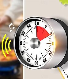 economico -timer da cucina meccanico in acciaio inox con magnete forma rotonda 60 minuti conto alla rovescia orologio da cucina sveglia promemoria