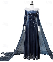 levne -Ledové království Princeznovské Elsa Anna Šaty Cosplay kostým Cosplay kostým Filmové kostýmy for Dámské Dospělé Plesová maškaráda loučení se svobodou nevěsty