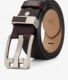 abordables -ceinture en cuir pour homme avec boucle en métal élégante – durable et réglable pour une tenue décontractée et formelle