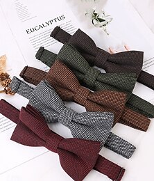 levne -pánské vintage texturované motýlky - klasické nastavitelné formální kravaty v různých barvách pro svatby, večírky a obchodní oblečení