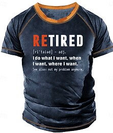 cheap -Men's Funny Retired Definition T-Shirt - "I Do What I Want, Not My Problem Anymore" Lifestyle Graphic Short Sleeve Tee