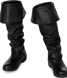 voordelige -Middeleeuws Renaissance Schoenen Kniehoge laarzen Platte jazzlaarzen Ren Faire Voor heren Dames Keltisch Piraat Koninklijk Maskerade Feest / Uitgaan LARP Ren Faire Volwassenen Schoenen