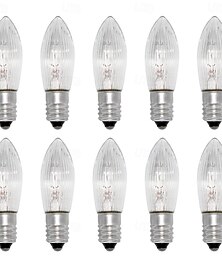 billiga -e10 ljusglödlampor 34v 3w varmvita ersättningslampor för bågljus fairy lights avsmalnande ljus toppljus 10st