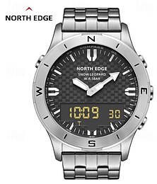 abordables -Montre numérique sportive NORTH EDGE pour hommes étanche jusqu'à 50M altimètre baromètre compas montre de luxe d'affaires pour hommes montre intelligente de plein air cadeau pour la fête des pères