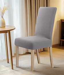 abordables -2 fundas para silla de comedor color burdeos, repelente al agua, elásticas, fundas para asiento de silla de licra con protector inferior elástico para comedor, ceremonia de boda, duraderas y lavables