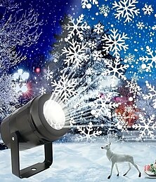 economico -1 pz lampada di proiezione a fiocco di neve di Natale alimentata tramite USB lampada decorativa per feste all'aperto e al chiuso
