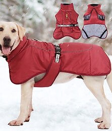 preiswerte -Hund Mäntel Jacke Parka-Jacke mit Geschirr Reflektierend Warm Wasserfest Outdoor Hundebekleidung for Mittelgroß Groß