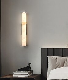 economico -lampada da parete in marmo naturale luce led villa di lusso illuminazione da comodino lampada da parete in rame 110-240v 10w