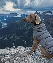 お買い得  -犬用 コート ジャケット パファージャケット 反射 調整可能 防水 防風 ウォーム アウトドア 犬服 for グレイハウンド 中量 ラージ