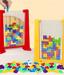 abordables -Puzzle pour enfants bricolage blocs de construction tridimensionnels bureau petit jeu puzzle interactif parent-enfant jouets cadeau de Noël Halloween