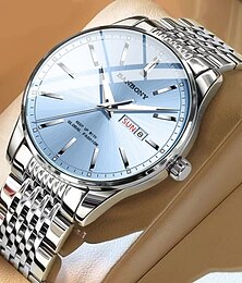 abordables -Nouvelle montre pour homme tendance mode en verre renforcé minéral étanche avec affichage calendrier de nuit dimanche montre élégante et stylée pour homme montre pour les affaires et les sports