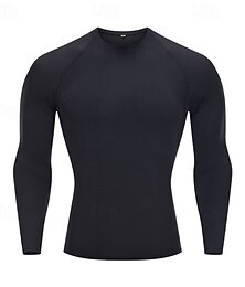 economico -Per uomo T-shirt da corsa T-shirt Compressione Manica lunga Maglietta Informale Athleisure Autunno Traspirante Asciugatura rapida Allenamento in palestra Corsa Marcia abbigliamento sportivo
